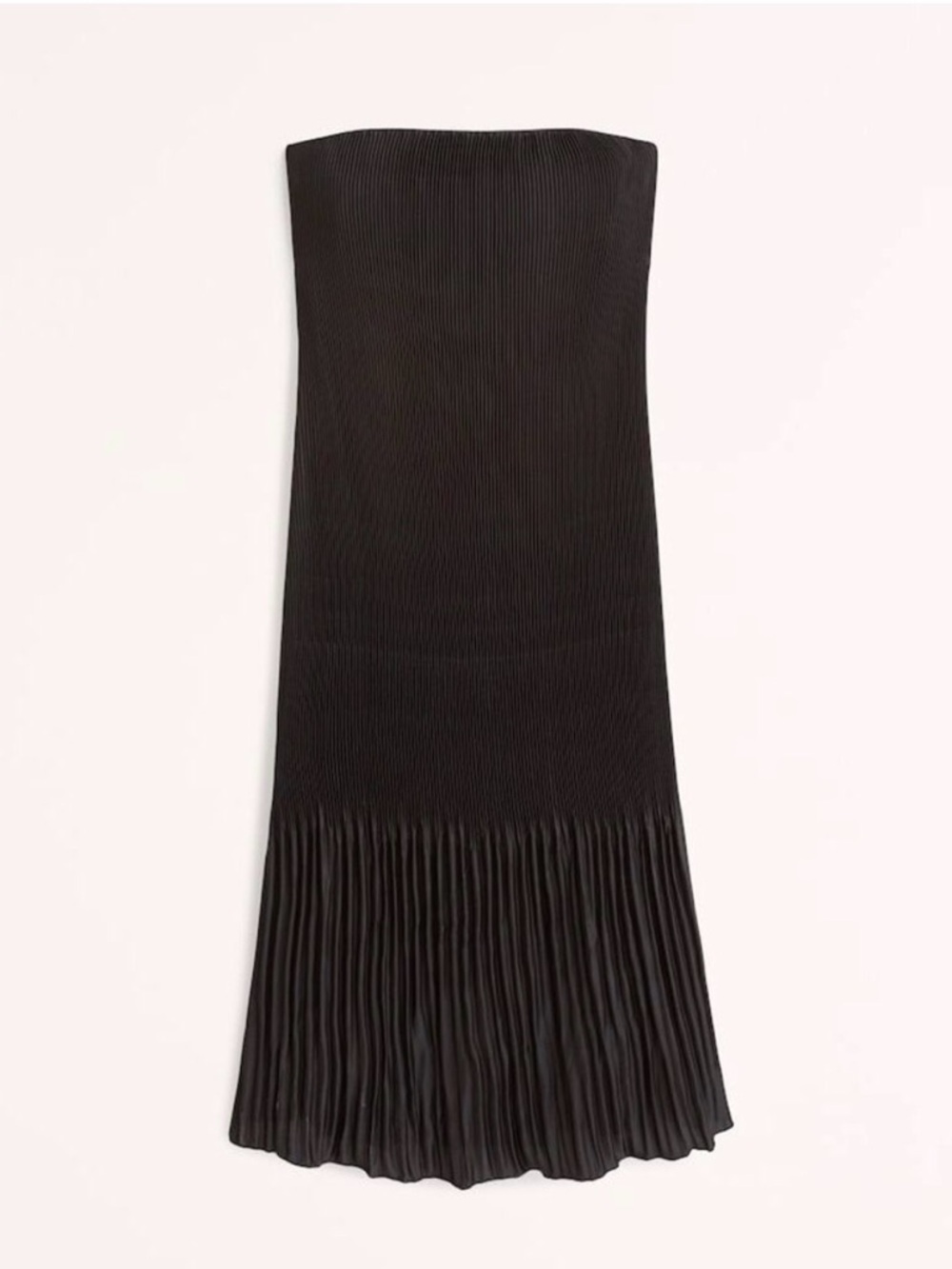 NWT Abercrombie & Fitch Giselle Black Pleated Midi Dress - Picture 2 of 7